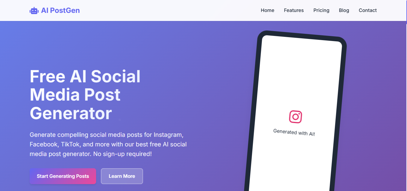 AI Social Media Post Generator